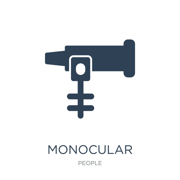 vetor de ícone monocular no fundo branco, ícones monoculares na moda da coleção Pessoas, ilustração vetorial monocular
 - Vetor, Imagem