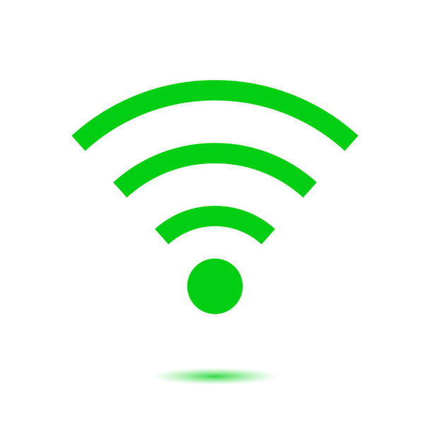 Символ Wifi. Значок векторной беспроводной сети. Плоский дизайн
 - Вектор,изображение