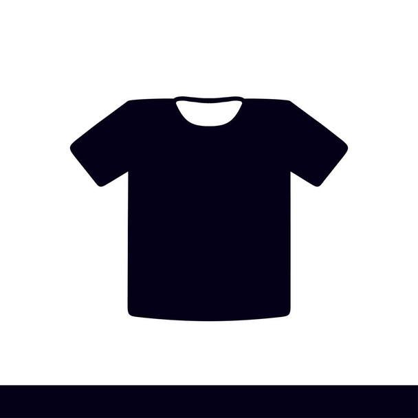 T-paita merkki kuvake. Vaatteet symboli. Tasainen muotoilu tyyli
. - Vektori, kuva