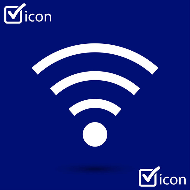 Wifi Symbol. Vector wireless network icon. Flat design style. - Vector, Image