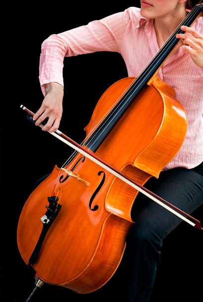 Tocar violoncelo
 - Foto, Imagem