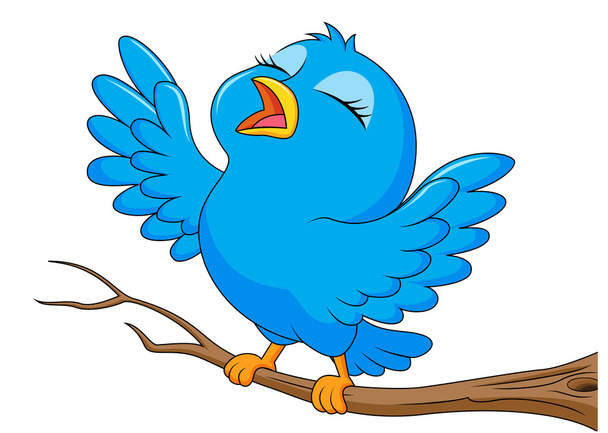 Голубая птица
 - Вектор,изображение