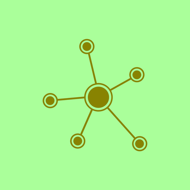 soziales Netzwerk einzelnes Symbol. Globale Technologie oder soziales Netzwerk. - Vektor, Bild