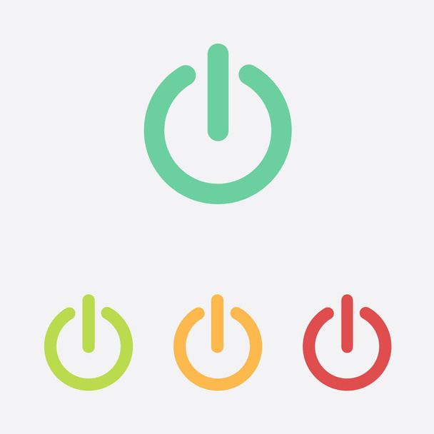 Power sign icon. Flat design style.   - Vector, Image