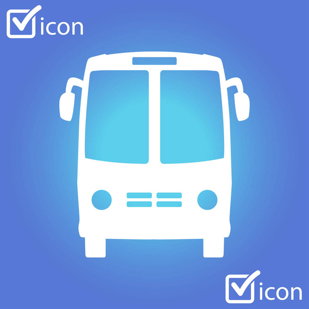 Εικονίδιο του λεωφορείου. Σύμβολο σχολικών λεωφορείων. Διεθνής τουριστική κίνηση. Άνετα αυτοκίνητα. - Διάνυσμα, εικόνα