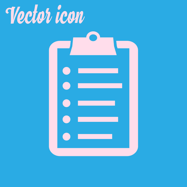 Liste de vérification icône vectorielle. Conception plate
. - Vecteur, image