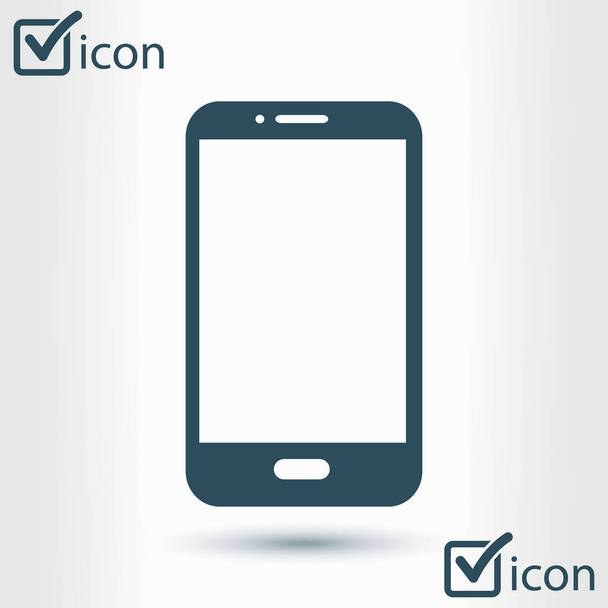 Ilustración vectorial del icono del smartphone. Estilo de diseño plano
.  - Vector, imagen