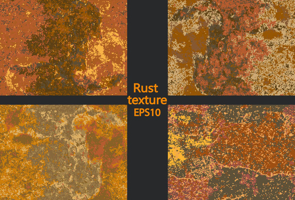 set corrosion  rusty texture, imitation of rust. - Vector, Image
