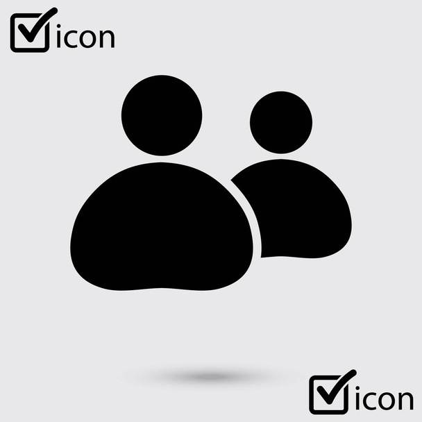 People or social sign icon. The leader and his follower. - Vector, Image