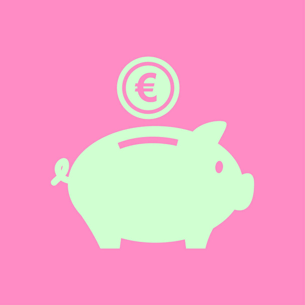 Piggy bank pictogram. Pictograph van moneybox - Vector, afbeelding