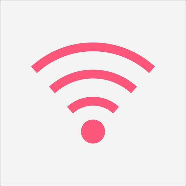 WiFi Symbol. Wektor ikona sieci bezprzewodowej. Płaska konstrukcja - Wektor, obraz