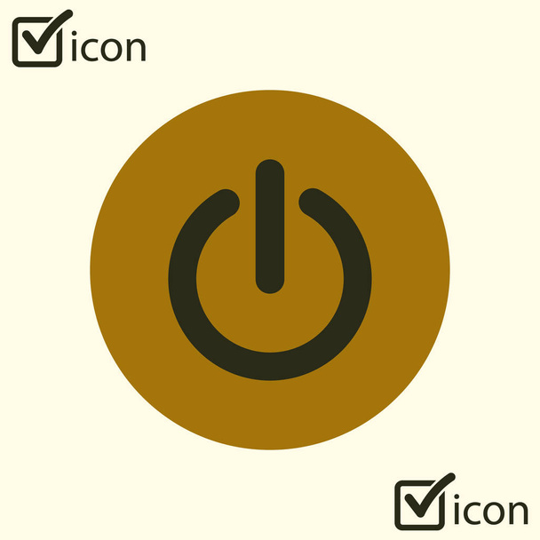 Power sign icon. Flat design style.    - Vector, Image
