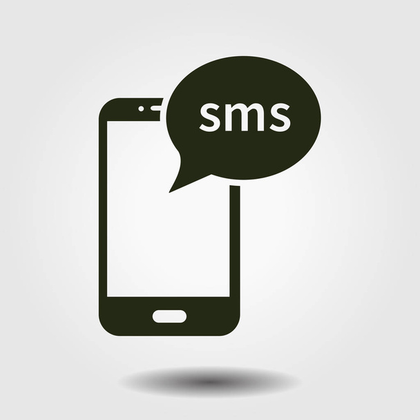 E-mail smartphone ou icône sms. Signe de courrier mobile simbol. - Vecteur, image