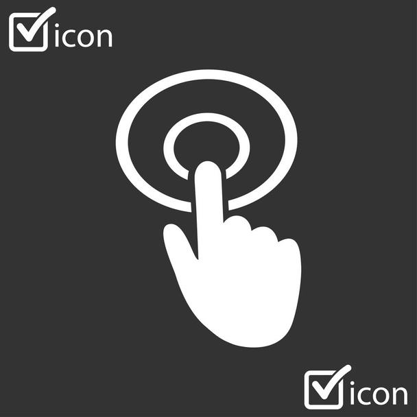 Hand cursor sign icon. Hand pointer symbol. Modern UI website navigation. Flat design. EPS 10. - Vector, Image
