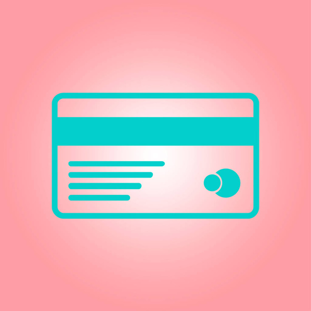 Vector credit card icon. Flat design style. EPS 10. - Vektor, obrázek
