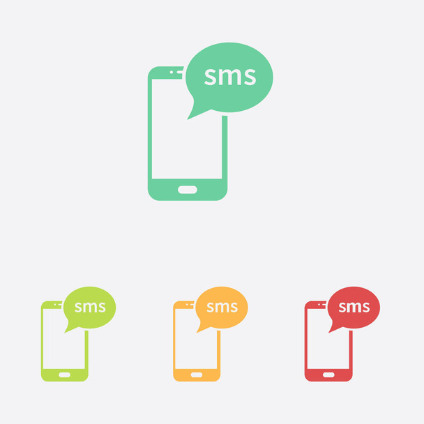 Smartphone e-mail o icona sms. Simbolo segno posta mobile. - Vettoriali, immagini