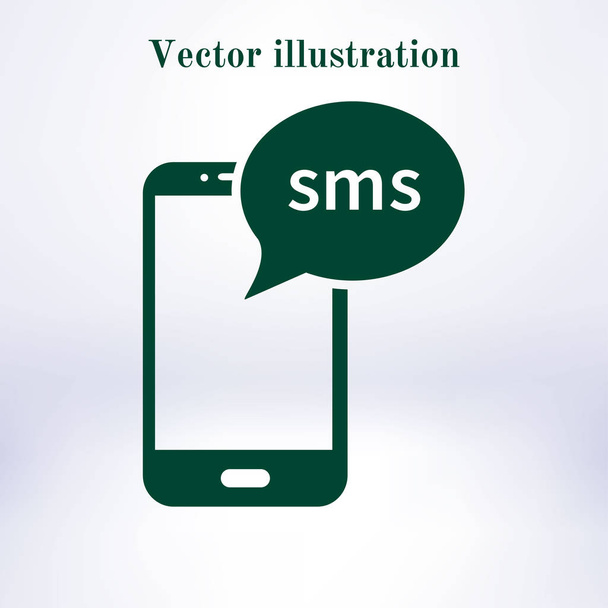 Smartphone e-mail of sms-pictogram. Mobiel postbord simbol. - Vector, afbeelding