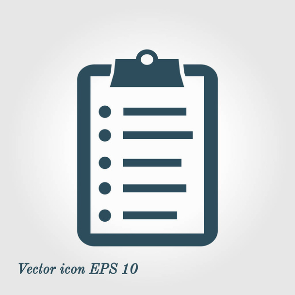 Lista de verificación icono de vector. Diseño plano
. - Vector, imagen
