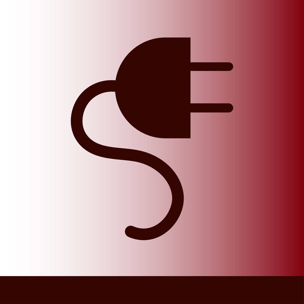Vector elektrische plug web flat icon. - Vector, afbeelding