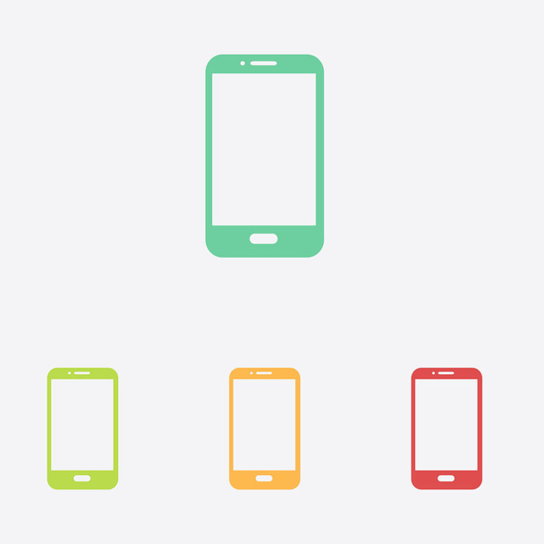 Vector illustration of smartphone icon. Flat design style.  - Διάνυσμα, εικόνα