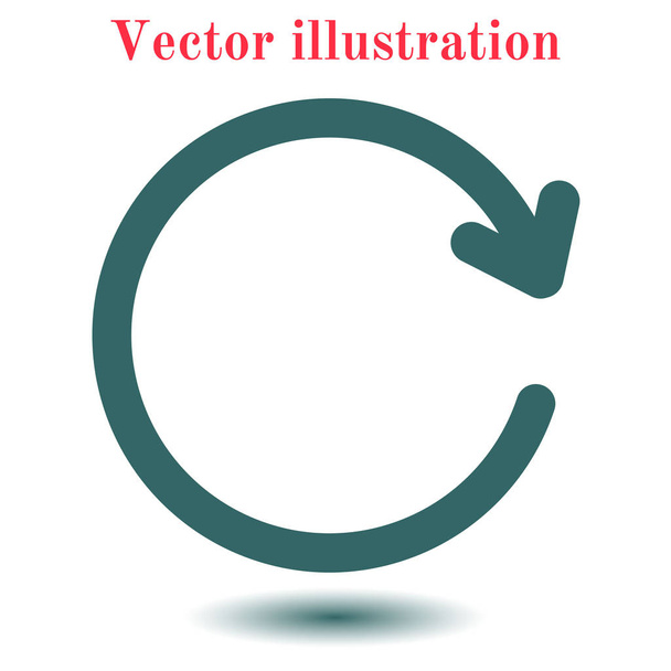 Ciircular pijl teken vector pictogram. - Vector, afbeelding