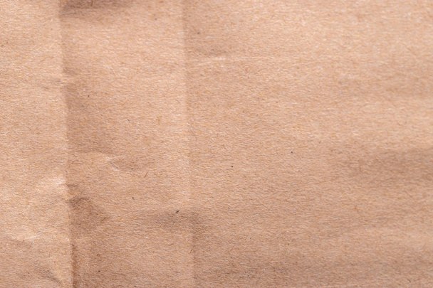 Recyklovat hnědý papír zmačkaný textury, Starý papírový povrch na pozadí - Fotografie, Obrázek