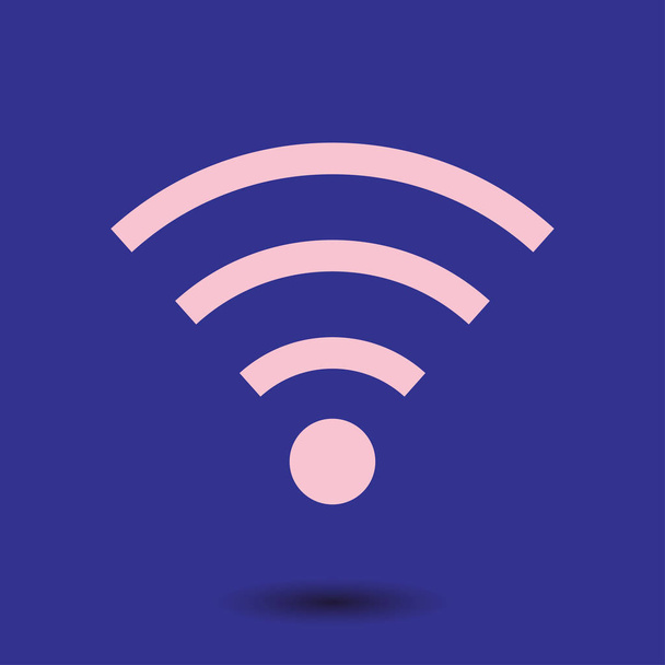 Símbolo Wifi. Icono de red inalámbrica vectorial. Diseño plano
 - Vector, Imagen