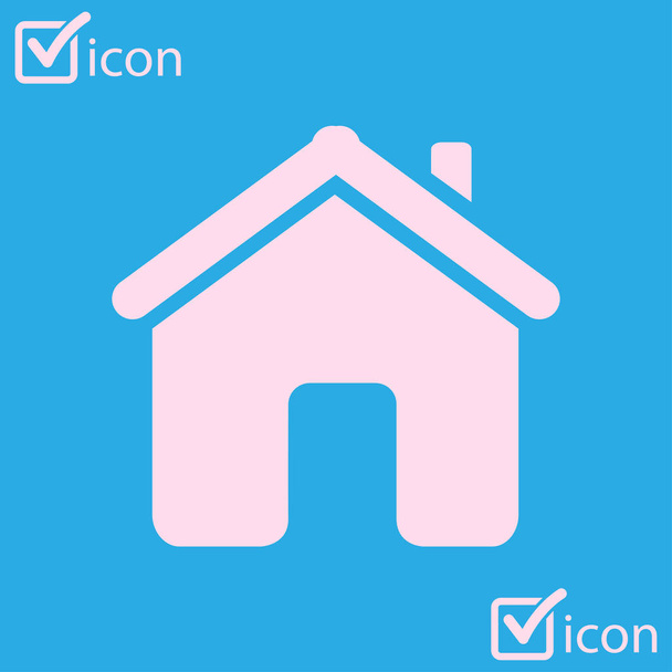 Vector Home Icono en estilo de diseño plano
. - Vector, imagen