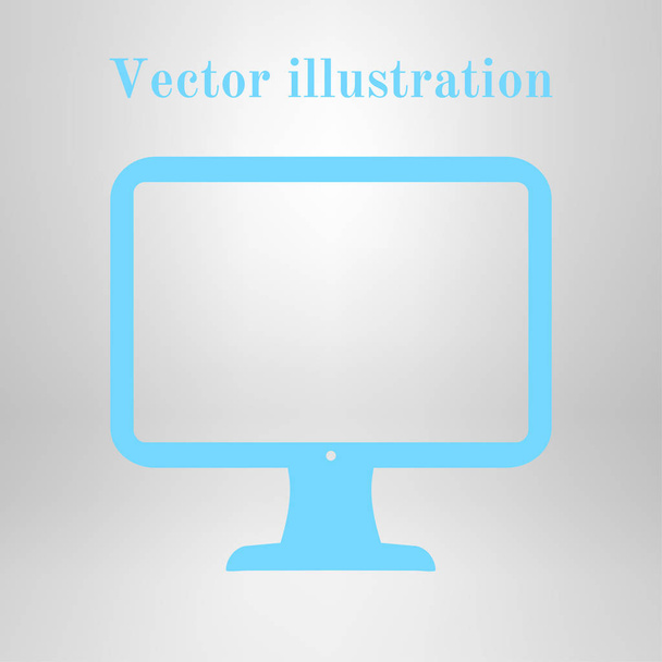Icono de muestra de ordenador. Símbolo monitor. Estilo de diseño plano
. - Vector, Imagen
