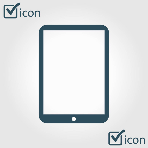 Modern digital tablet PC icon. Flat design icon.  - Vector, Image