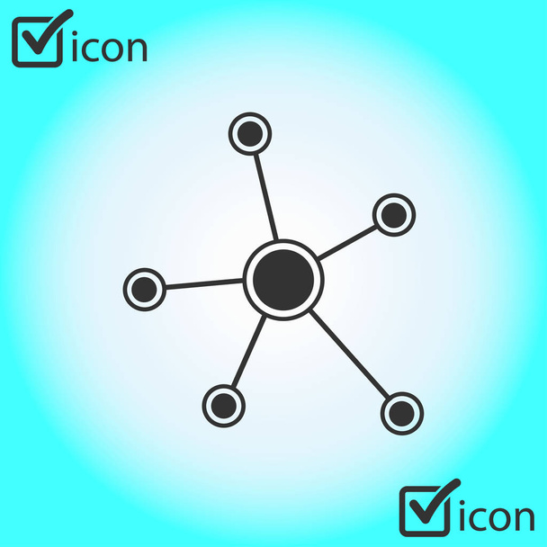 Social network single icon. Global technology or social network. - Vector, Image