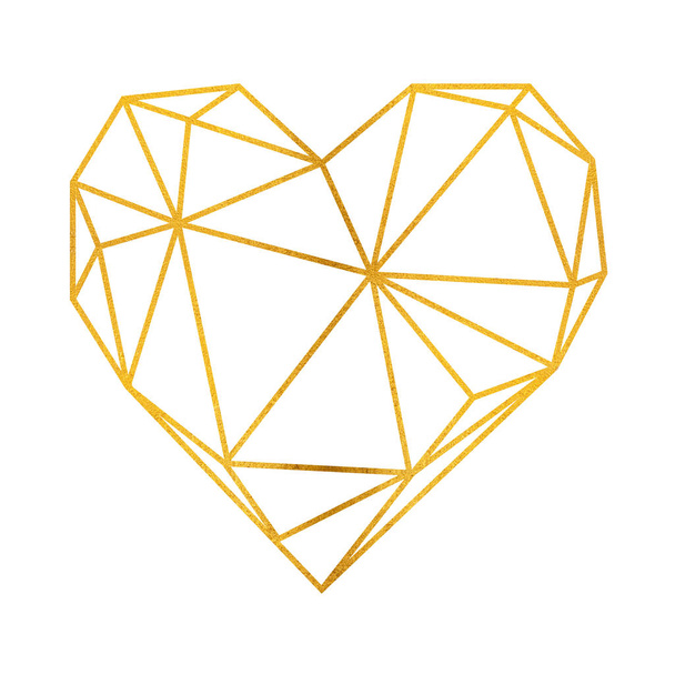 Иллюстрация золотого сердца
 - Фото, изображение