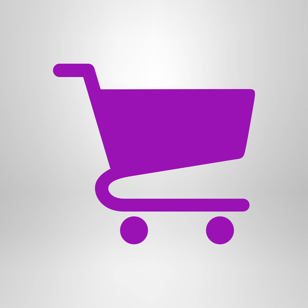 Flat icon of shopping chart - Vector, Image
