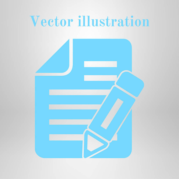 Document icon. Vector illustration - Vetor, Imagem