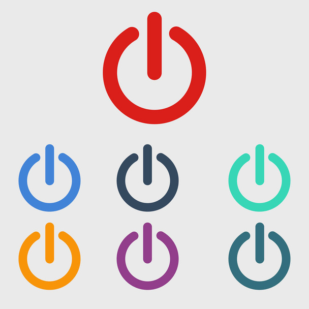 Power sign icon. Flat design style.   - Vector, Image