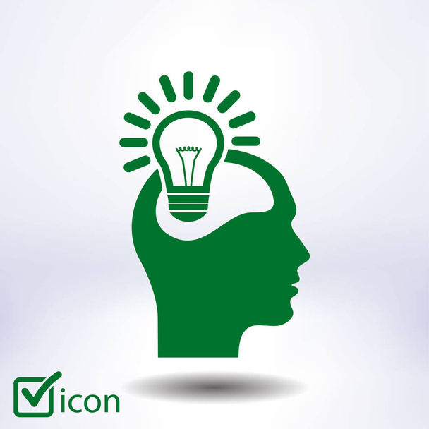 Creative ideas light bulb concept. Ideas icon. - Vector, Image