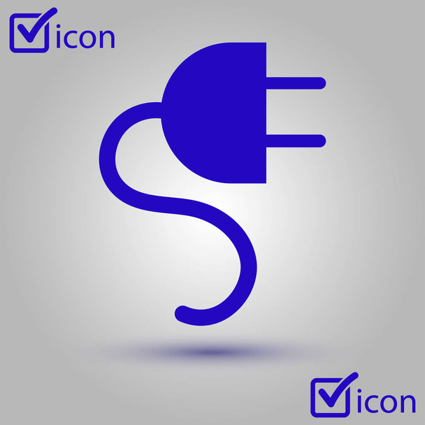 Vector stopcontact symbool. Web platte pictogram. - Vector, afbeelding