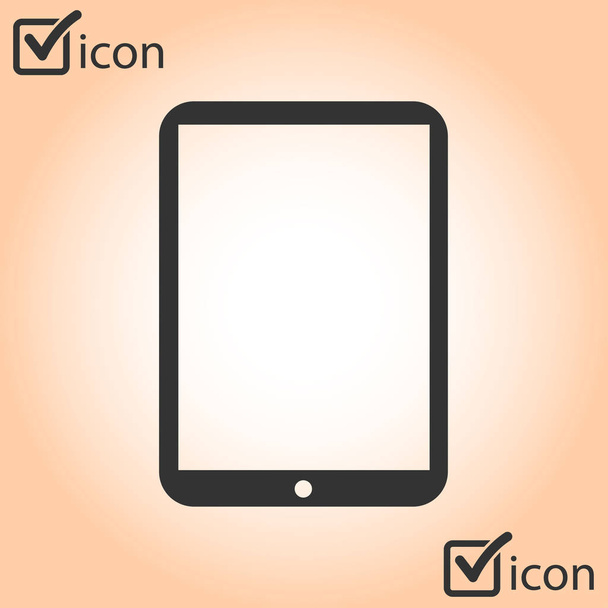 Icono de tableta digital moderna. Icono de diseño plano. vector EPS 10
. - Vector, imagen