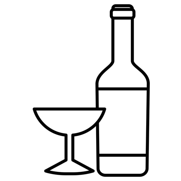 design láhve vína - Vektor, obrázek
