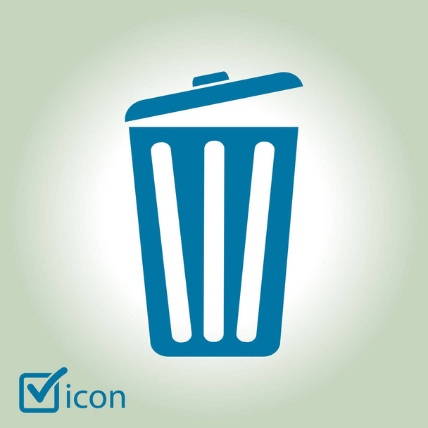Icône poubelle, illustration vectorielle eps10. Style plat
.  - Vecteur, image