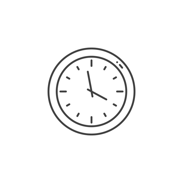 Clock Related Vector Line Icon - Vektör, Görsel