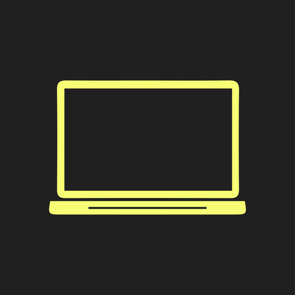laptop ikon, lapos design stílusban, vektor Eps 10, vektoros illusztráció  - Vektor, kép