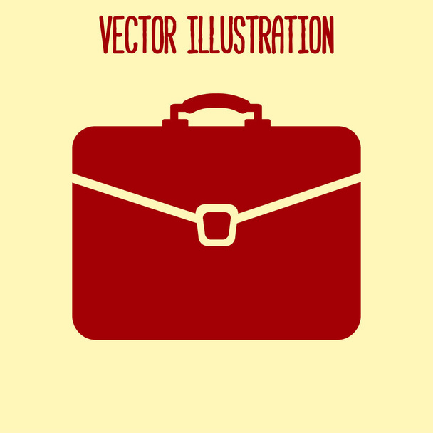 Значок портфеля, векторная иллюстрация. стиль плоского дизайна  - Вектор,изображение
