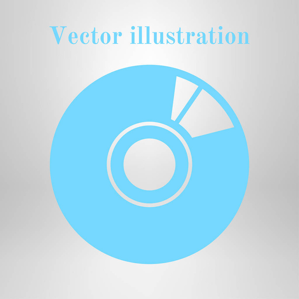 CD or DVD icon. Compact disk simbol. - Vektor, Bild