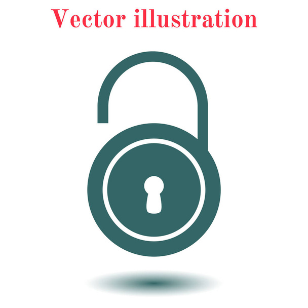 Unlock icon. Flat design style. Vector EPS10  - Vector, Image