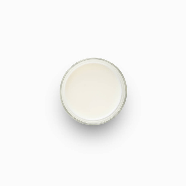 Pohár tej felülnézet - Fotó, kép
