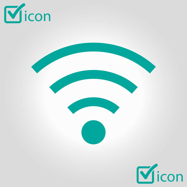 Wifi Symbol. Vector wireless network icon. Flat design style. - Vector, Image