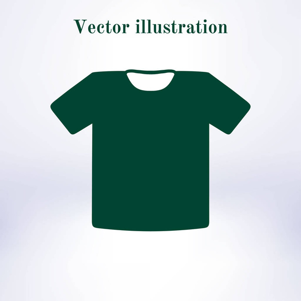 T-shirt sign icon. Clothes symbol. Flat design style. - Вектор,изображение