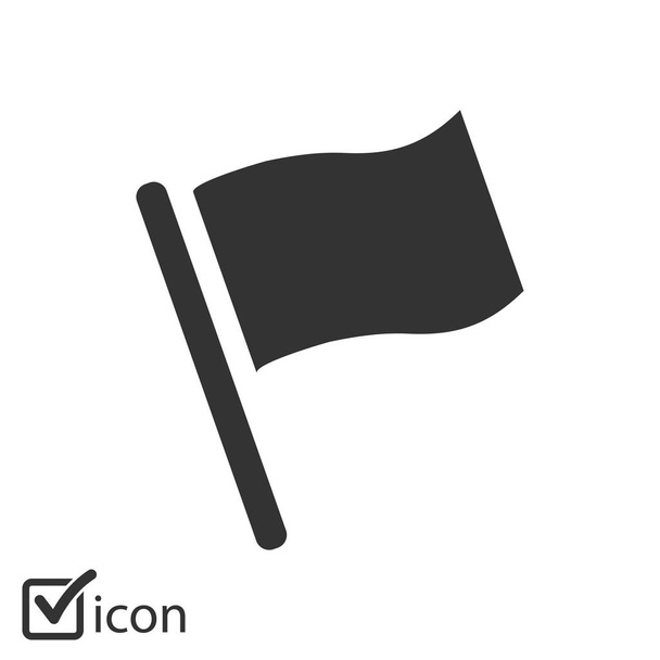 Flag icon. Location marker symbol. Flat design style. - Vector, Image