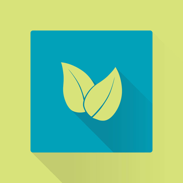 Leaf icon. Fresh natural product symbol. Organic product sign. Flat design style. - Διάνυσμα, εικόνα